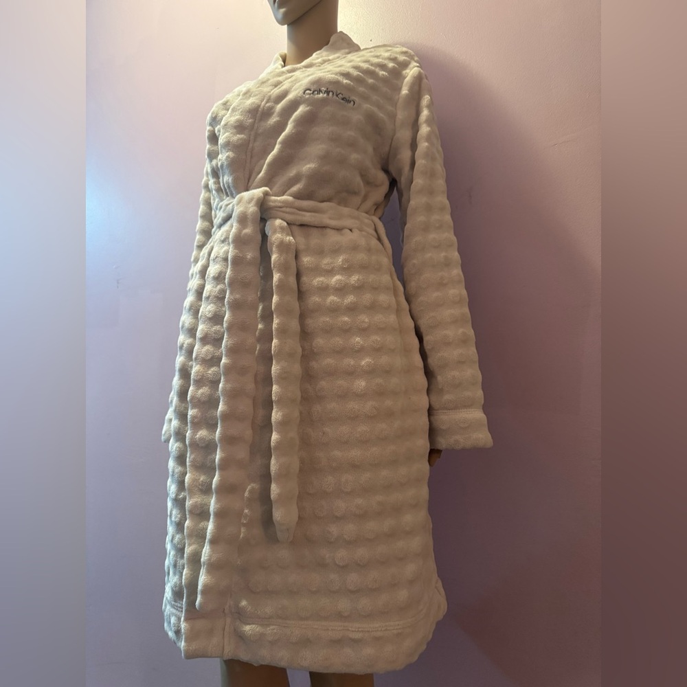 Calvin Klein Soft Cream Robe - Picture 3 of 5
